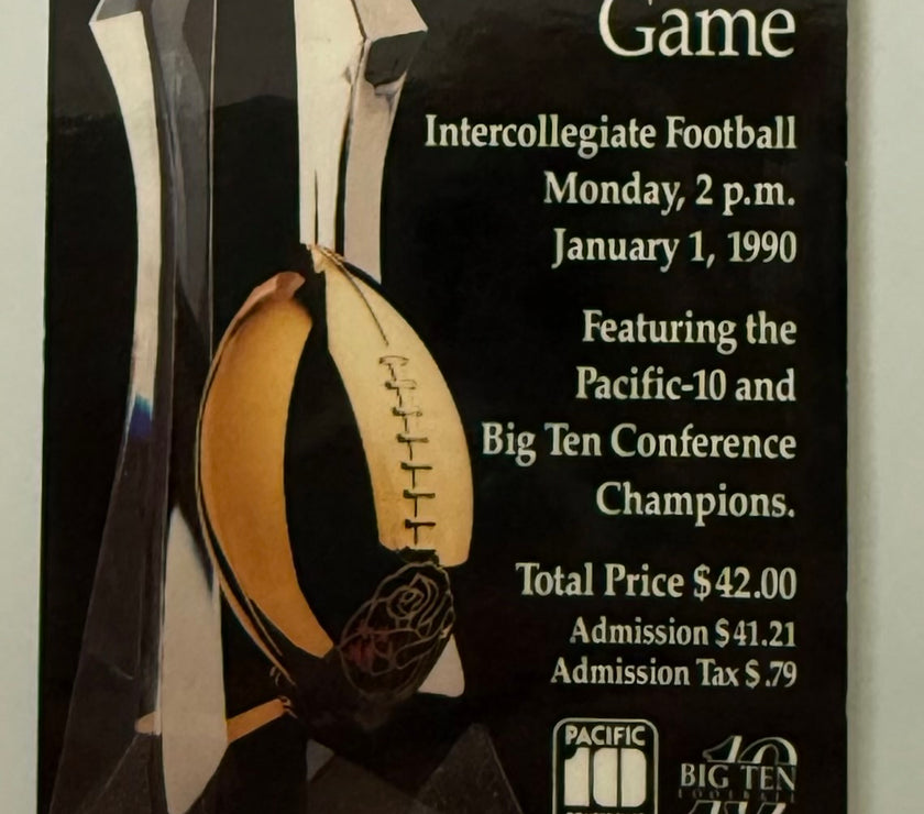 1990 Rose Bowl 76th Game, USC Trojans versus Michigan Wolverines, January 1, 1990