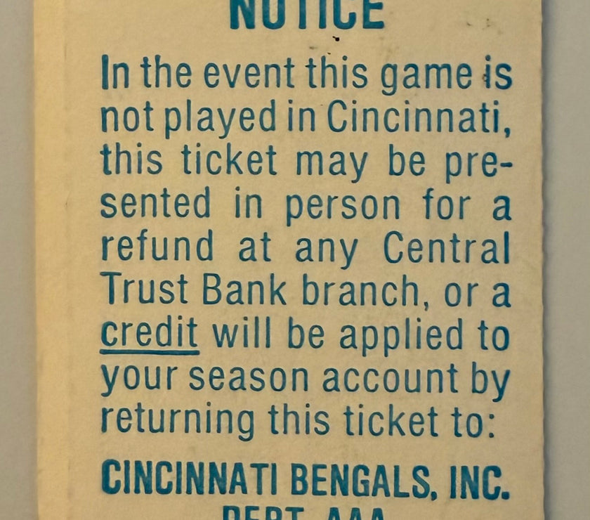 1988 AFC Championship Bengals versus Buffalo