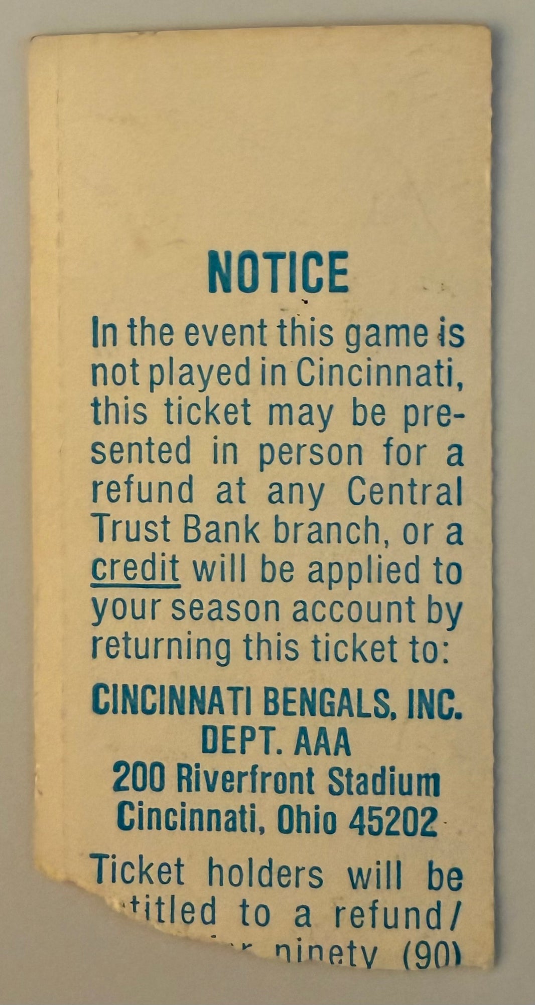 1988 AFC Championship Bengals versus Buffalo