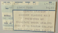 August 27, 1995, Ohio State University versus Boston College, Condition