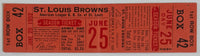 June 25, 1952, Browns versus Yankees, Satchel Paige Save, Mickey Mantle (C)