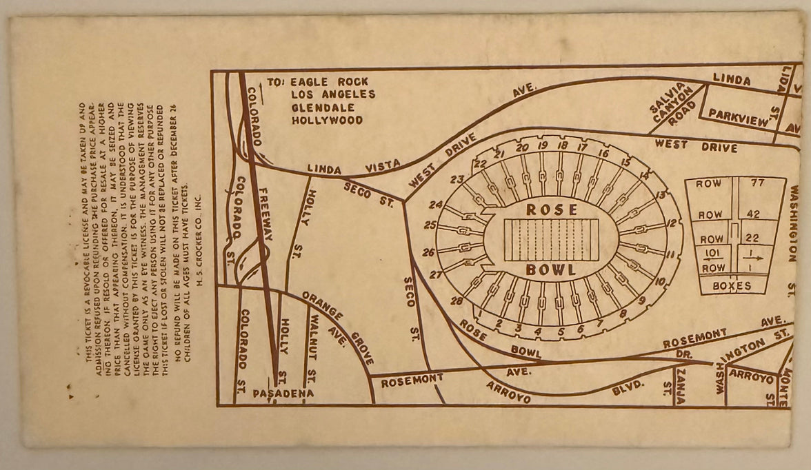 January 1, 1958, Rose Bowl, Ohio State versus Oregon