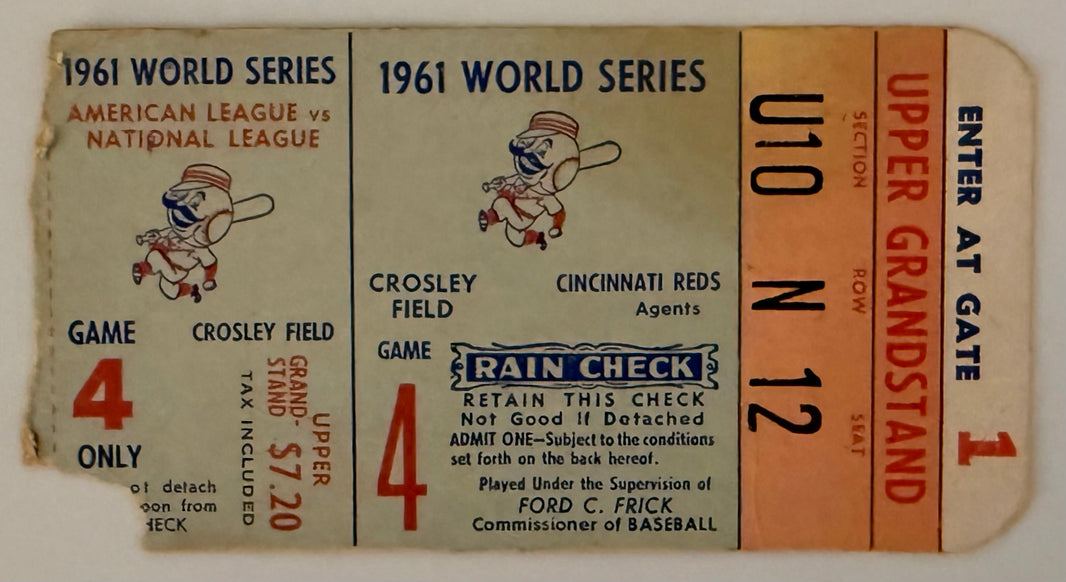1961 World Series Game 4, Reds versus Yankees