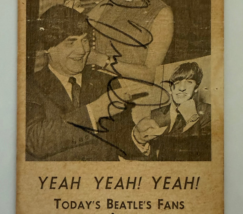 1964 Charles O. Finley Presents the Beatles in Concert - 9/17/1964 - Kansas City, MO, Autographed by Charles O. Finley on reverse.  Not obtained in person