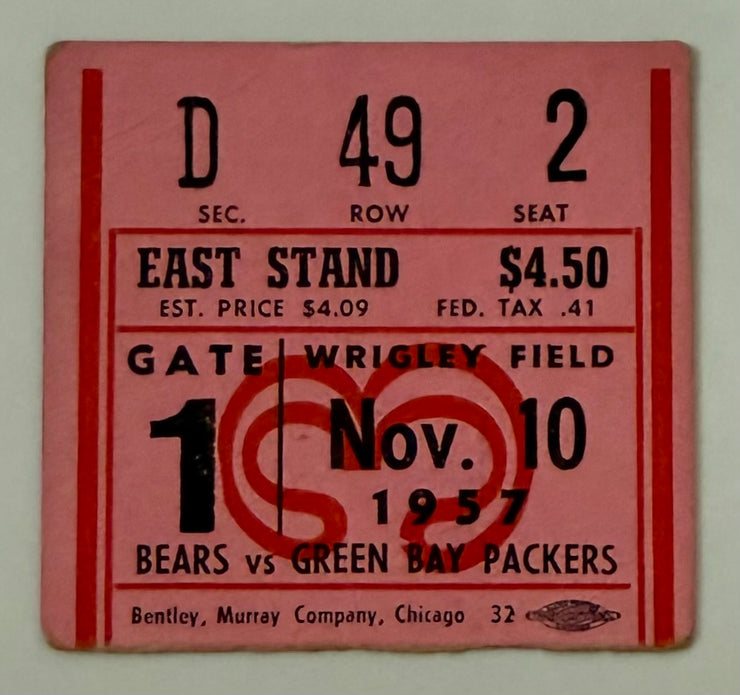 1957 Chicago Bears versus Green Bay Packers at Wrigley Field, November 10, 1957
