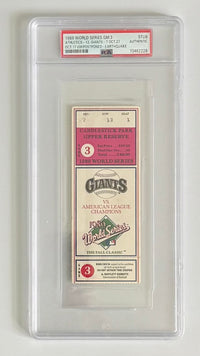 1989 "Earthquake Game" Game 3 - October 17, 1989, World Series in San Francisco vs Oakland Athletics, PSA