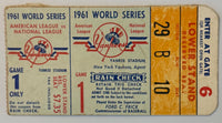 1961 World Series, Game One, NY Yankees versus Cincinnati Reds