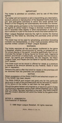July 12, 1988, Riverfront Stadium Cincinnati, MLB All-Star Game