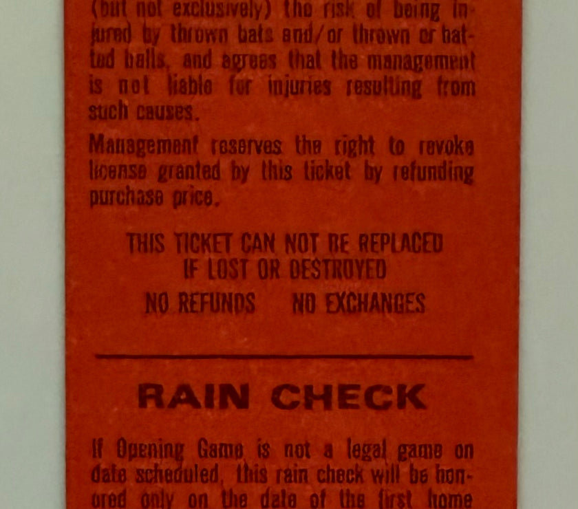 1978 Cincinnati Reds Opening Day Game