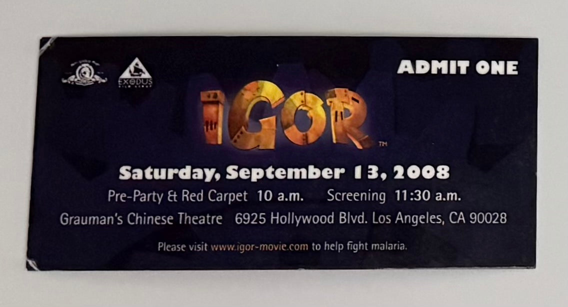 Igor Pre-Party,, Red Carpet and Screening