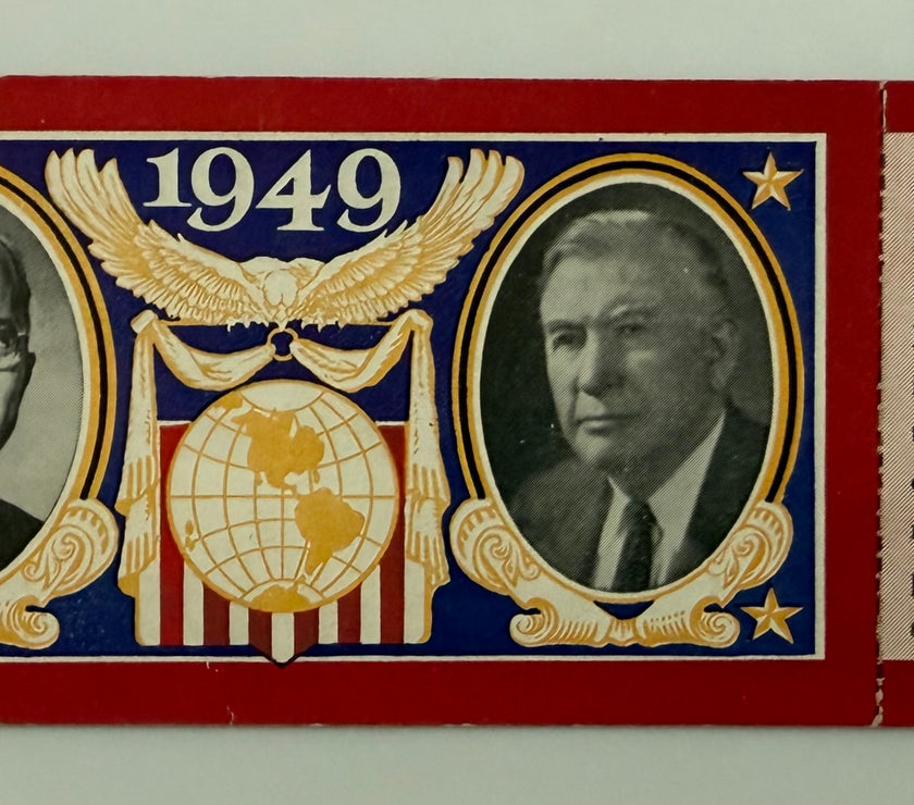 1949 Full Ticket to the Inauguration of Harry Truman and Alban Barkley, January 20, 1949