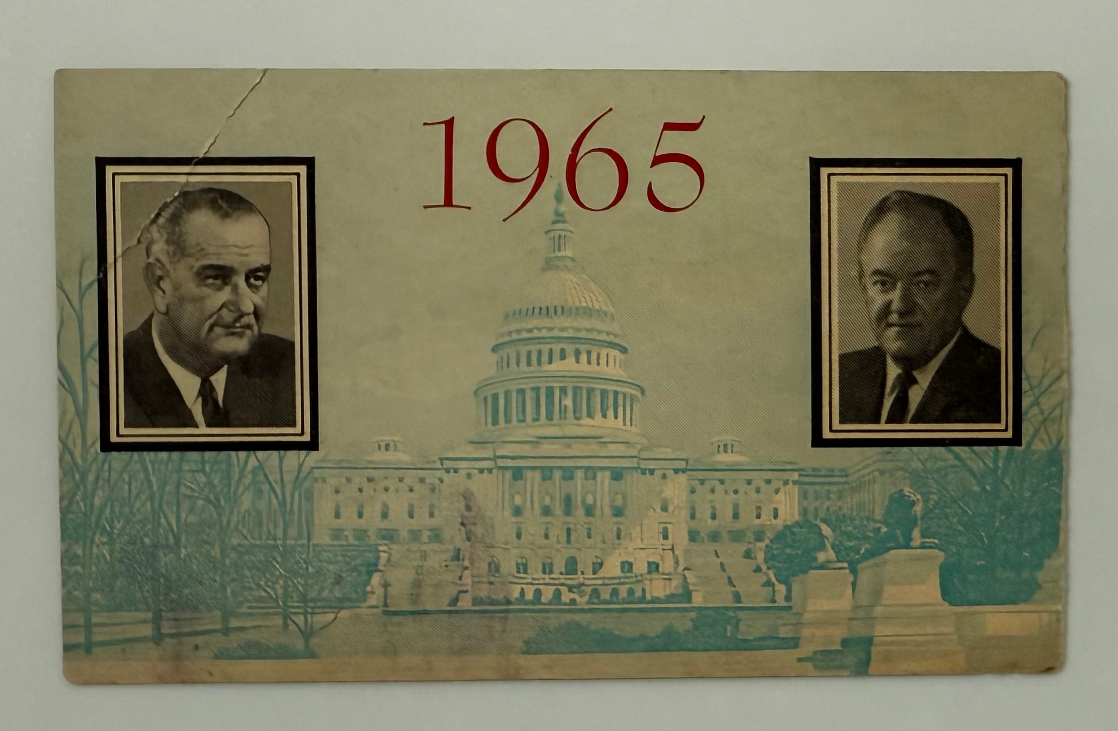 1965 Stub to the Inauguration of Lyndon Johnson and Hubert Humphrey, January 20, 1965
