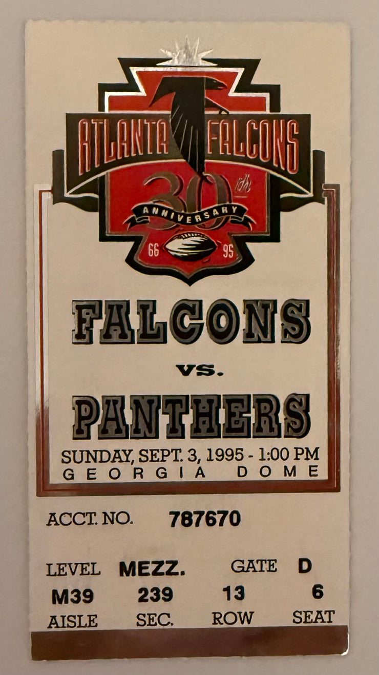 1995 Atlanta Falcons versus Carolina Panthers at Georgia Dome, September 3, 1995