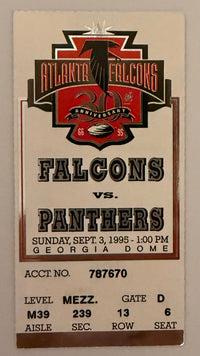 1995 Atlanta Falcons versus Carolina Panthers at Georgia Dome, September 3, 1995