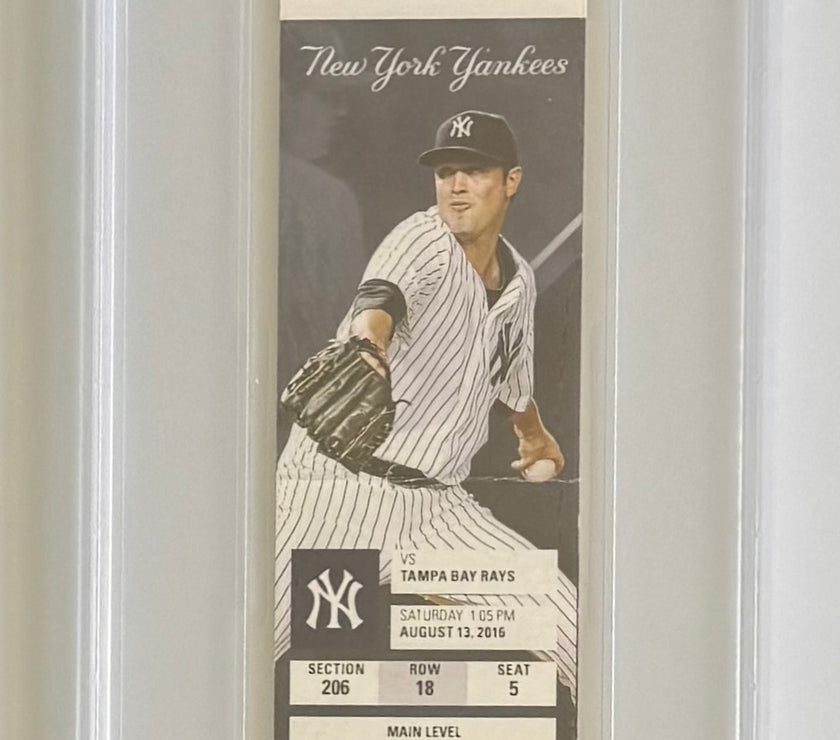 2016 New York Yankees Ticket, Graded PSA Full Authentic, Aaron Judge MLB Debut and HR #1, 8/13/16