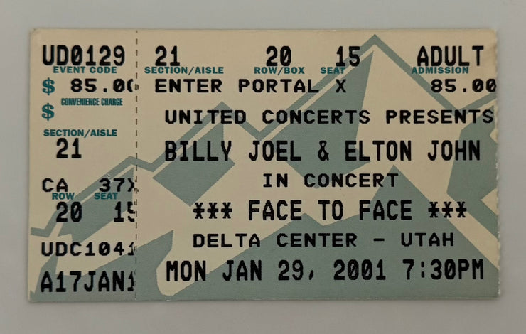 2001 Billy Joel and Elton John at the Delta Center in Utah, January 29, 2001