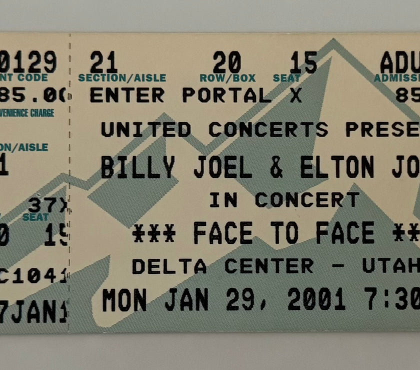 2001 Billy Joel and Elton John at the Delta Center in Utah, January 29, 2001