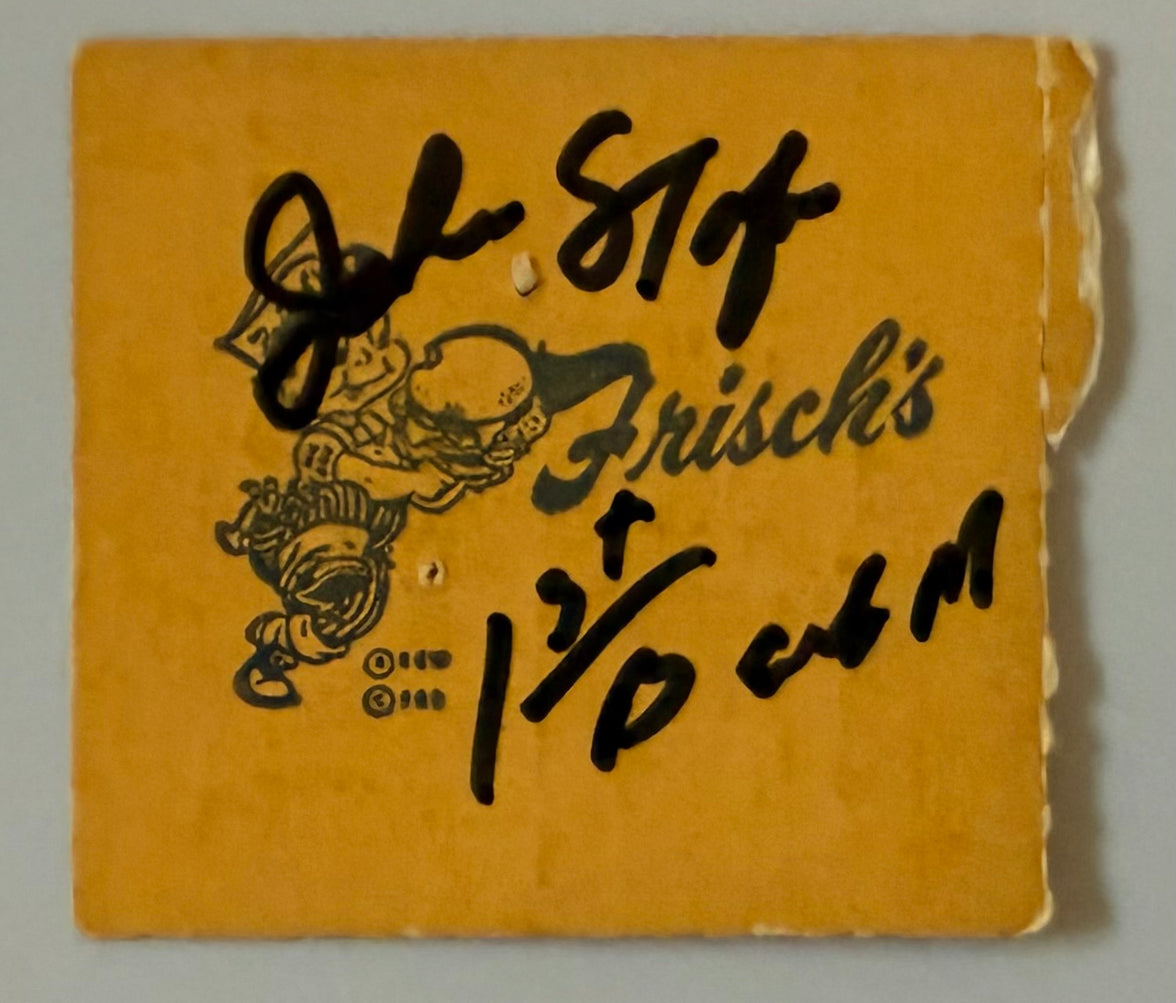 9/15/68 Cincinnati Bengals First Ever Home Game, Nippert Stadium, Signed by John Stofa