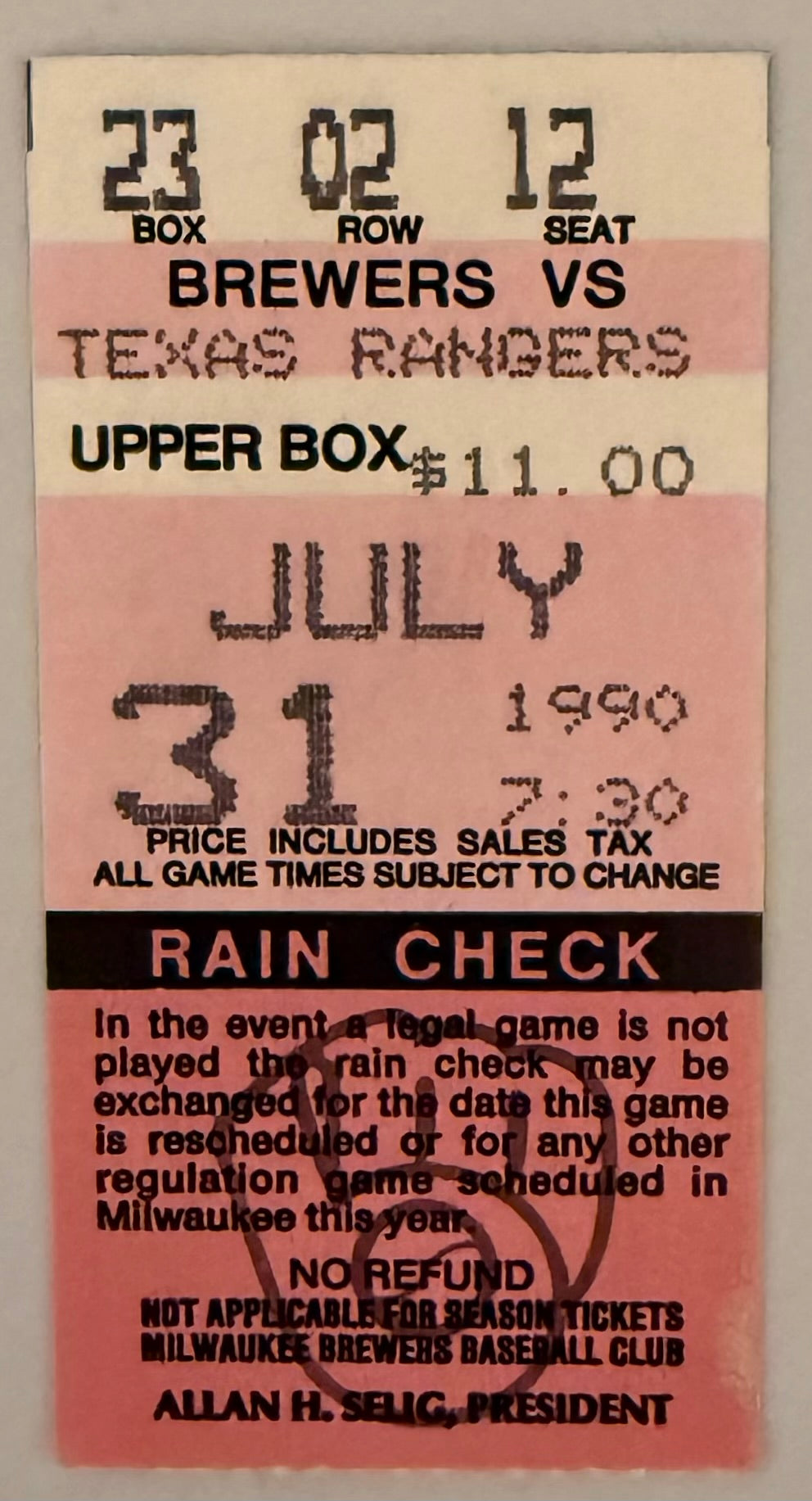 July 31, 1990, Nolan Ryan's 300th Win