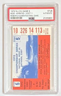 1972 NLCS, Game 5, Roberto Clemente's Final Game-PSA