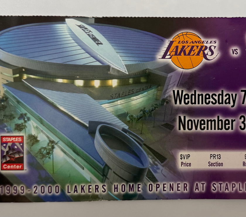 1999 Los Angeles Lakers Home Opener at the Staples Center, Lakers versus Vancouver Grizzlies, November 3, 1999