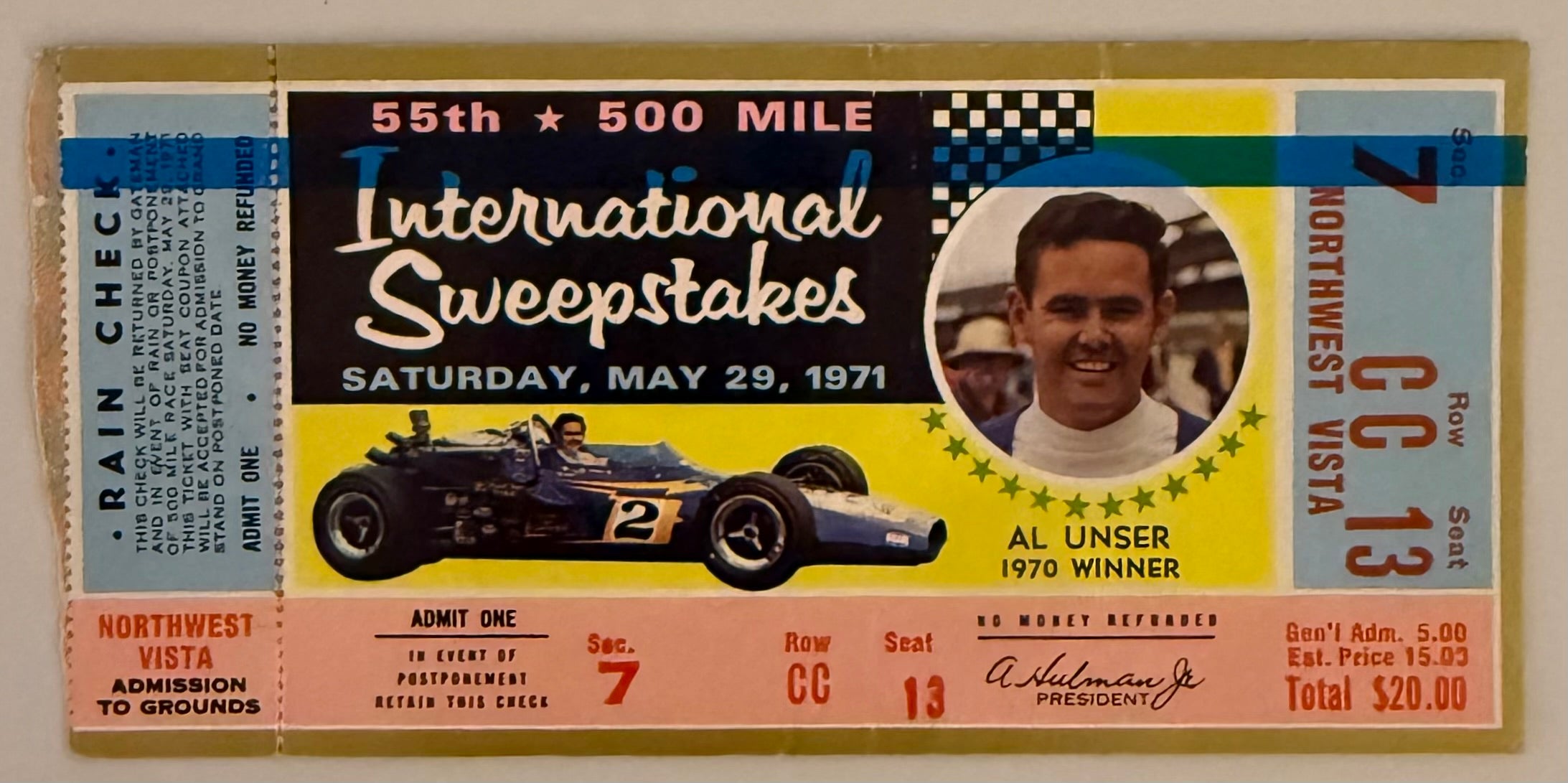 May 29, 1971  55th Indianapolis 500