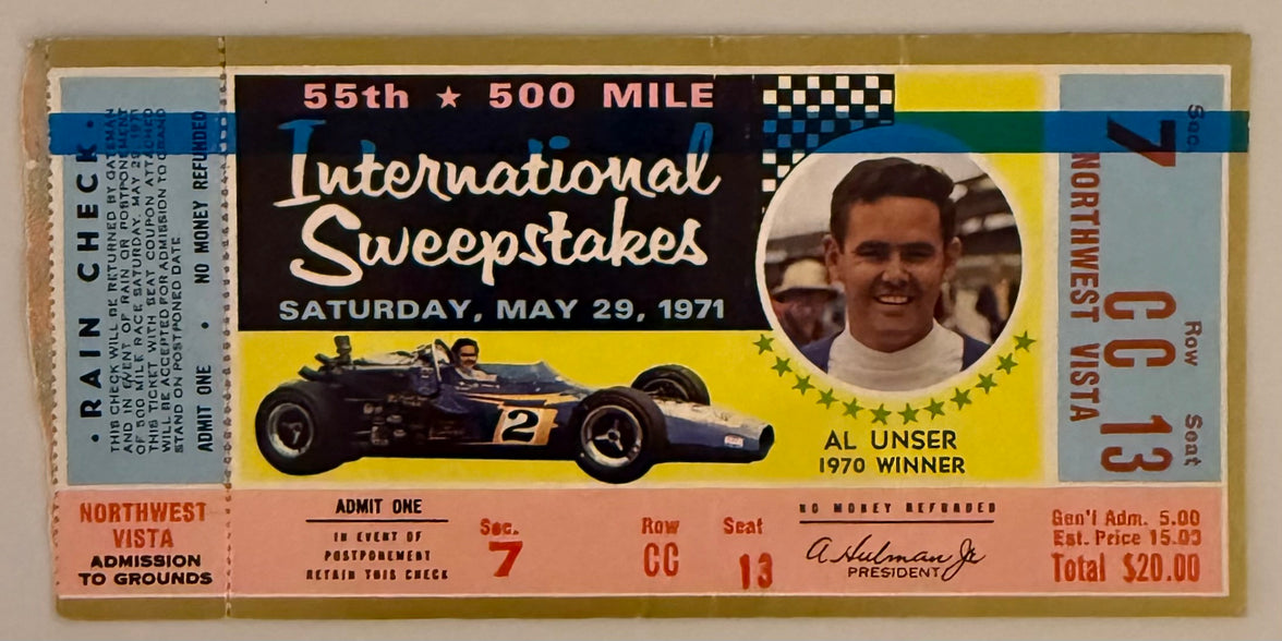 May 29, 1971  55th Indianapolis 500