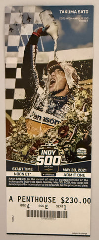 May 30, 2021, 105th Indianapolis 500, Full Penthouse Ticket