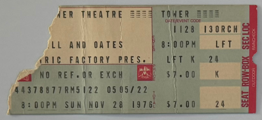 November 20, 1976, Hall & Oates