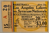 February 20, 1961, L.A. Lakers First Season versus Syracuse (C)