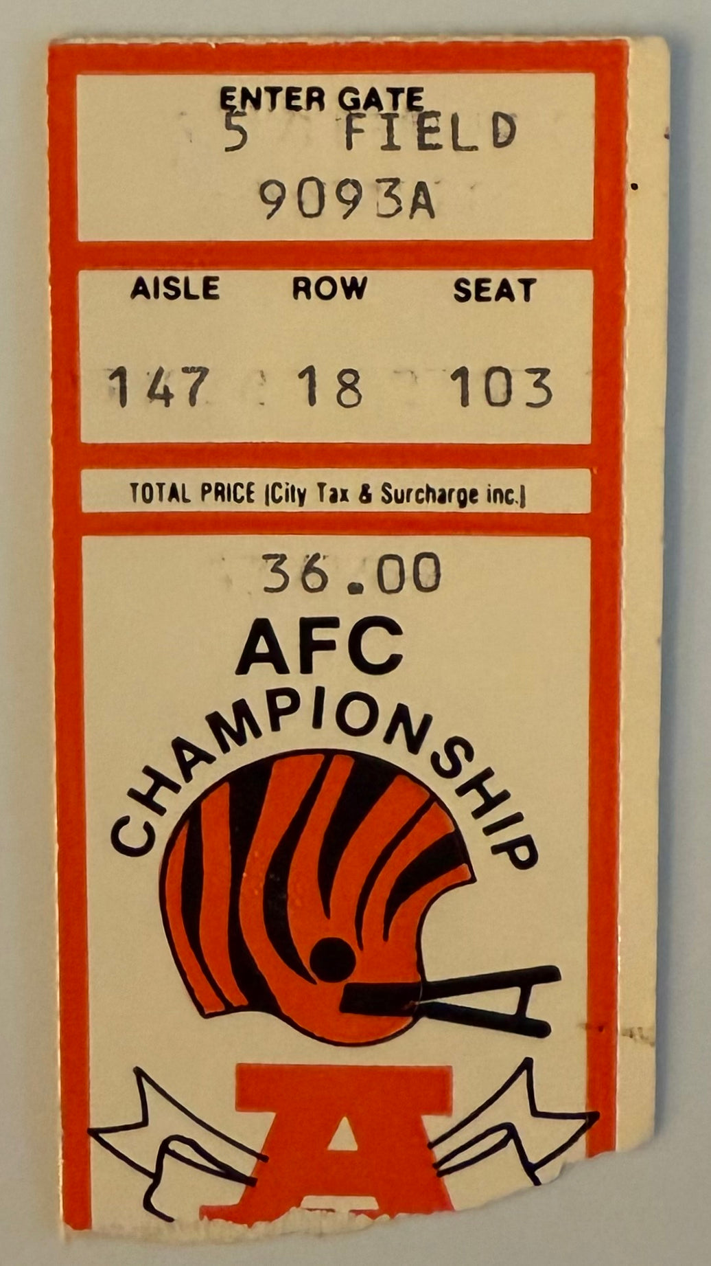 1988 AFC Championship Bengals versus Buffalo