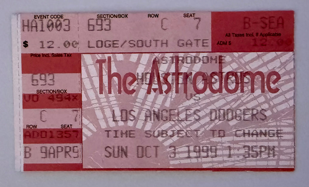10/3/1999 Last MLB Game at Houston Astrodome