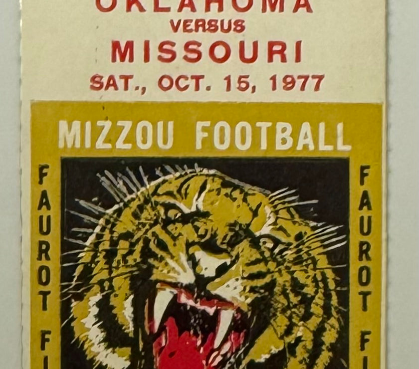 1977 Oklahoma VS. Missouri, October 15, 1977
