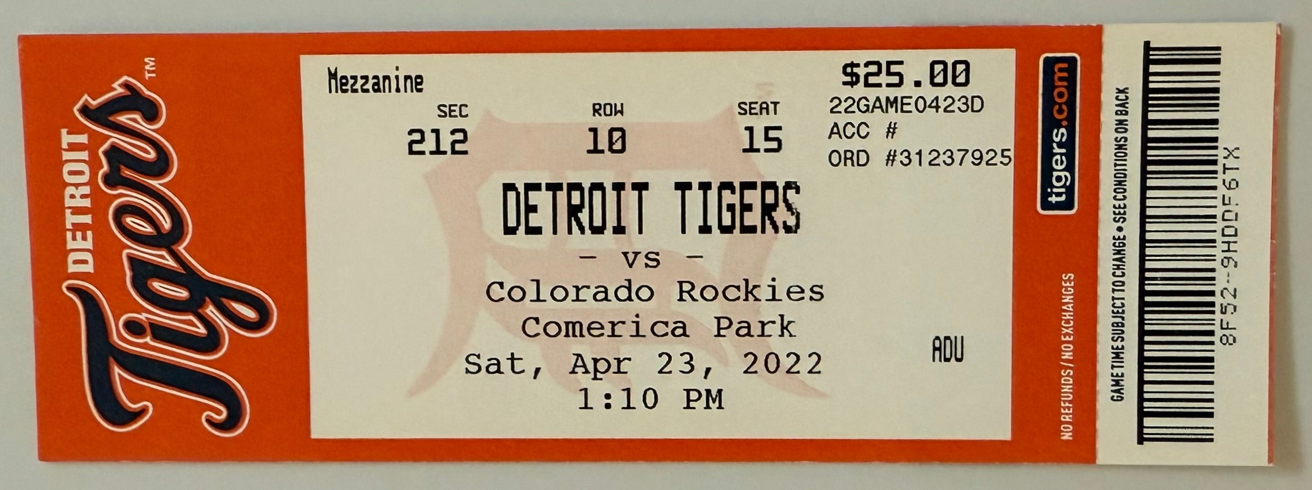 4/23/2022 Miguel Cabrera 3000th Hit