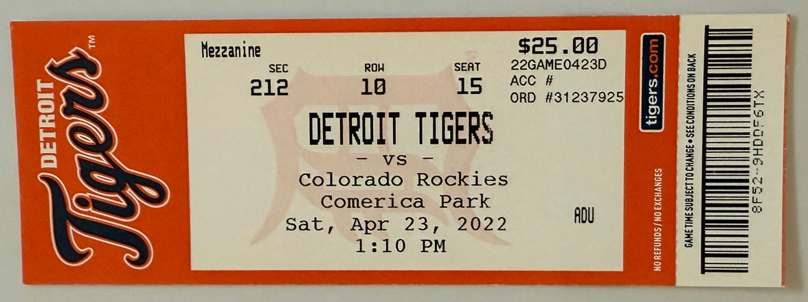 4/23/2022 Miguel Cabrera 3000th Hit