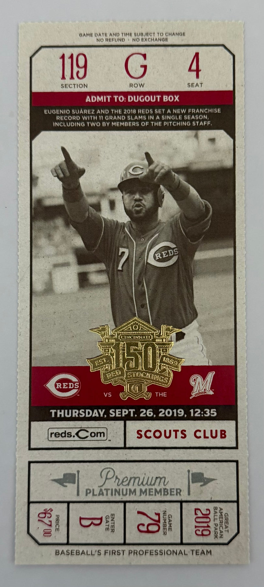 2019 September 26, 2019  Marty Brennaman Day at  Great American Ballpark