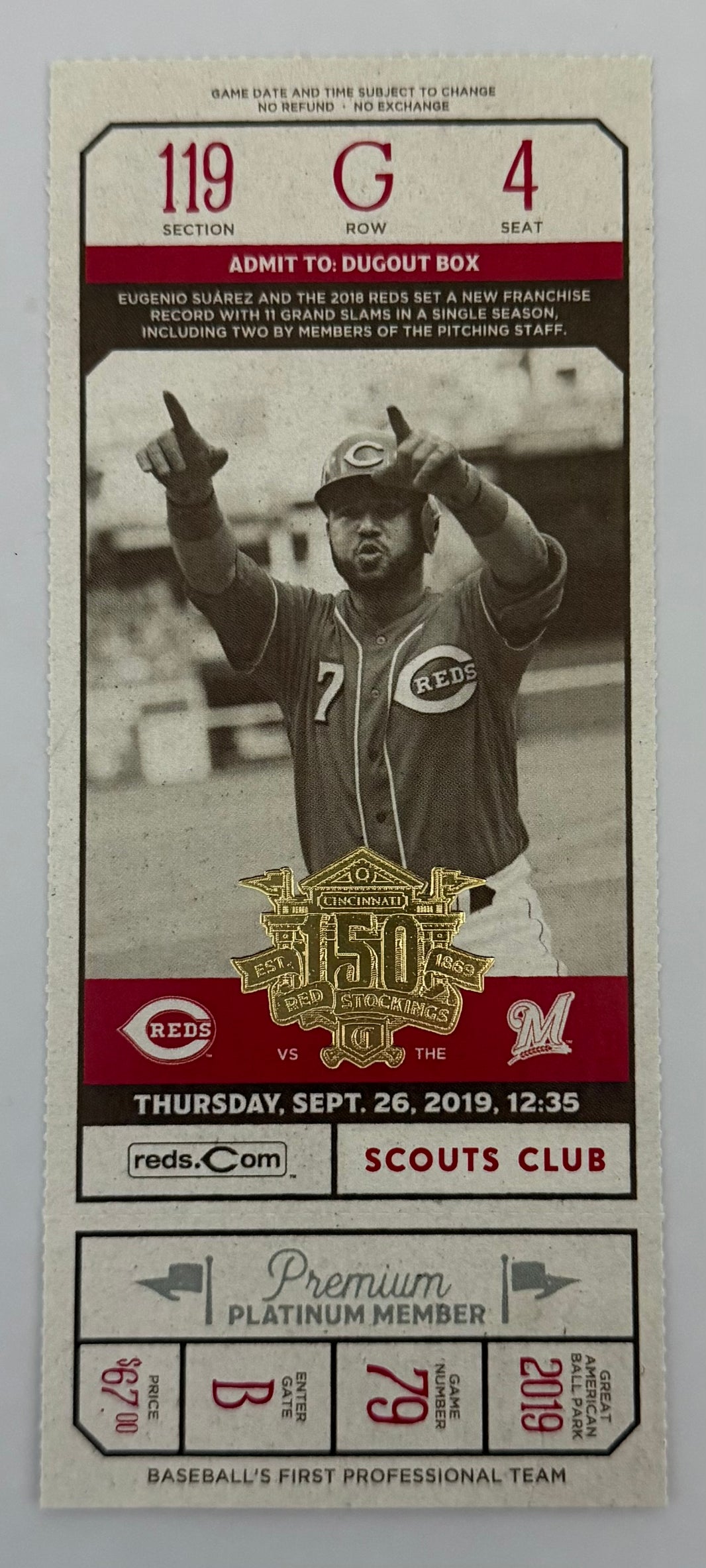 2019 September 26, 2019  Marty Brennaman Day at  Great American Ballpark