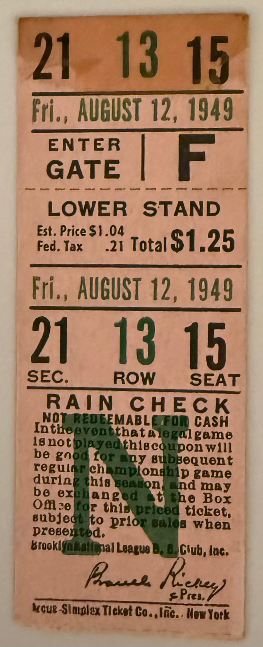 August 12, 1949, Brooklyn versus Boston, Jackie Robinson Two Hits, Tape