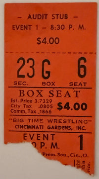 April 11, 1964, Big Time Wrestling at the Cincinnati Gardens
