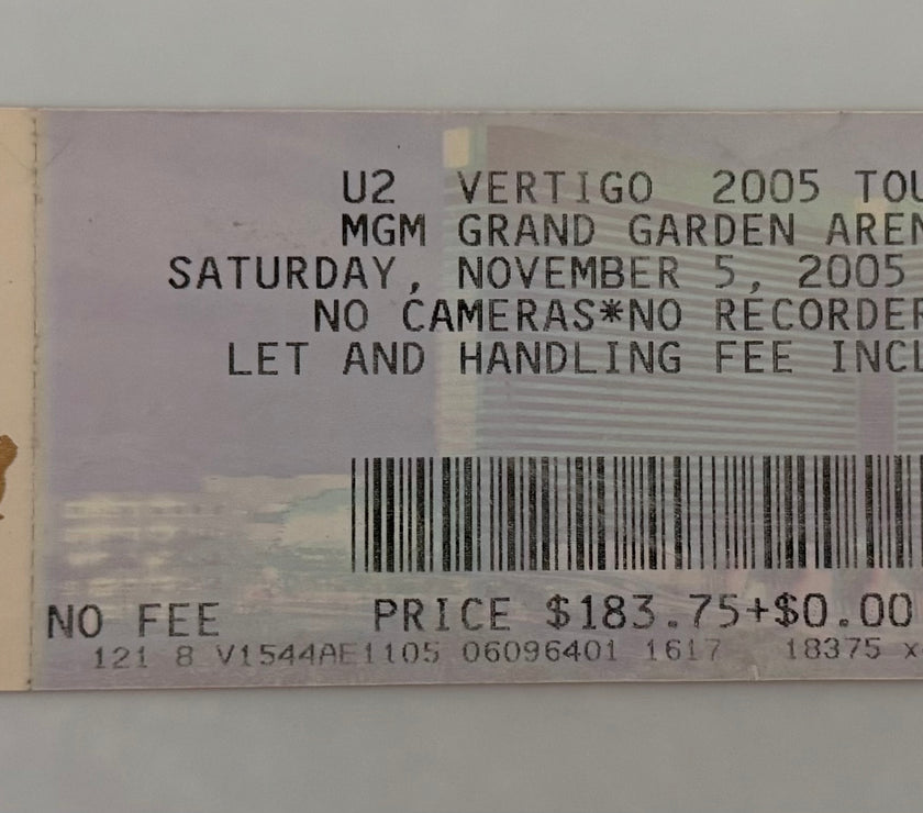 2005 U2 Vertigo Tour at MGM Grand Garden Arena, November 5, 2005