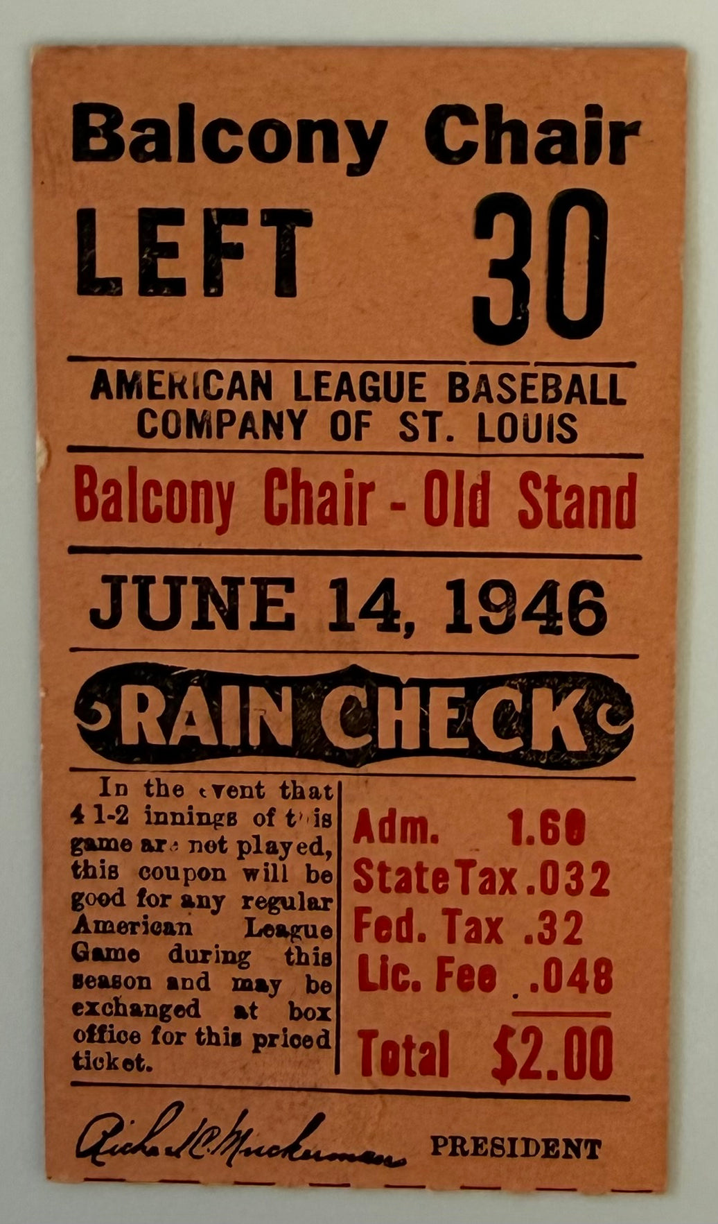 June 14, 1946, Joe DiMaggio - Yankees 2-5