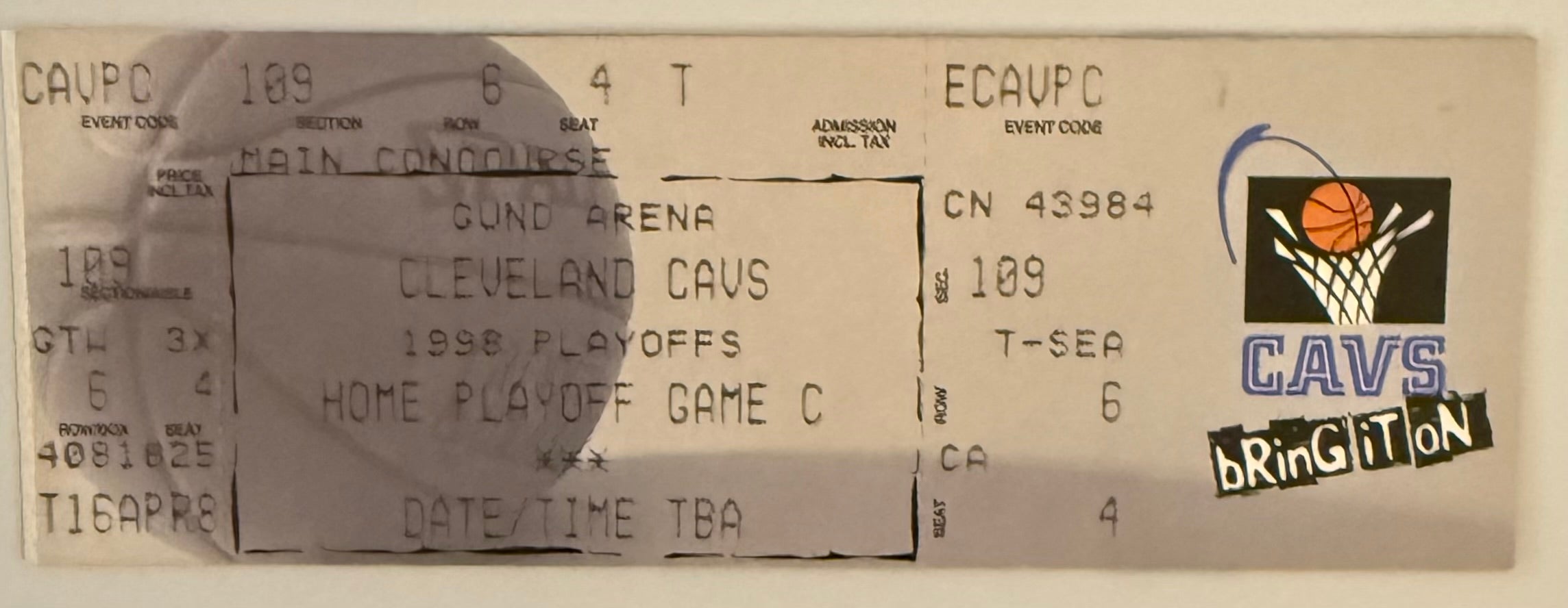 April 27, 1998, NBA Playoffs, Cleveland versus Indiana