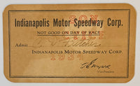 1934 Indianapolis Motor Speedway Grounds Pass