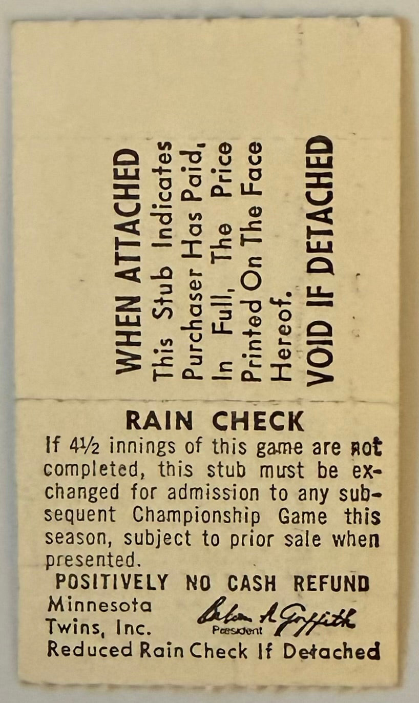 September 30, 1981, Final Game at Twins Metropolitan Stadium - Audit