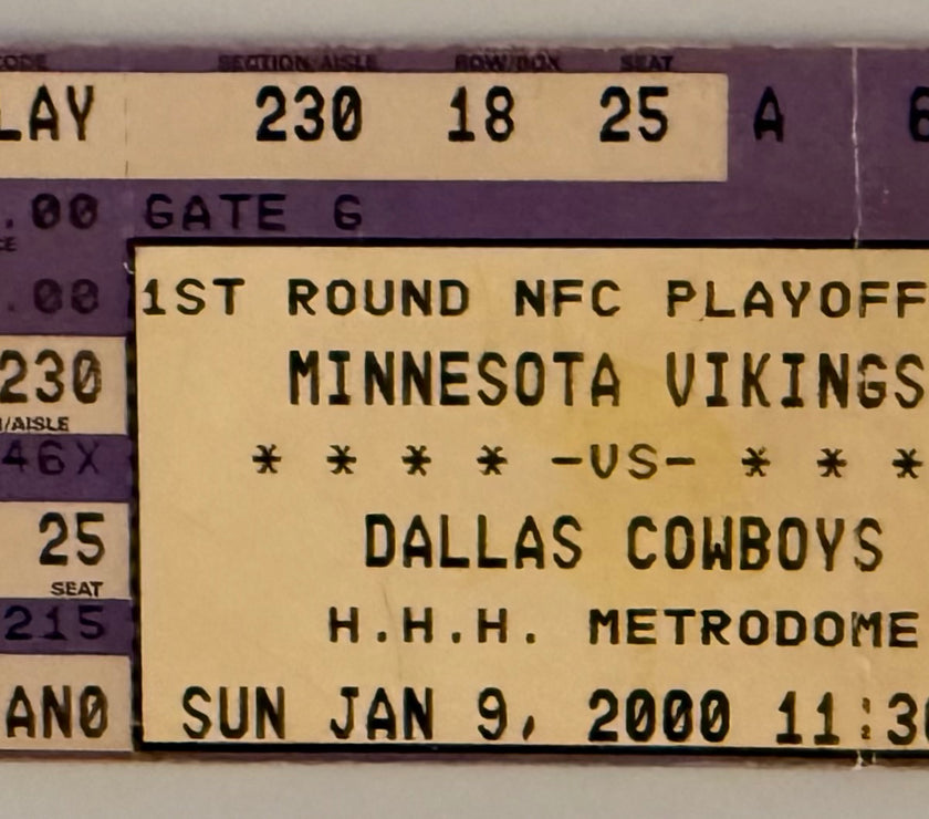 1999 First Round NFL Playoff Game, Vikings defeat Cowboys 27 to 10, 1/9/2000