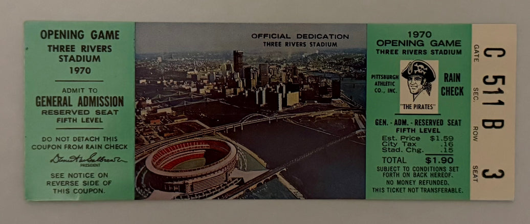 1970 Opening Game to Three Rivers Stadium Official Dedication