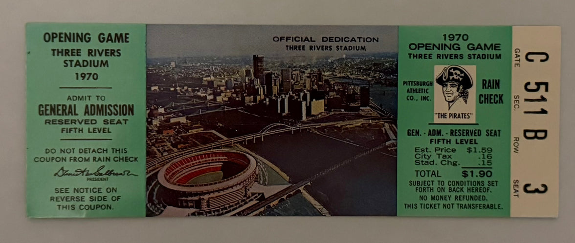 1970 Opening Game to Three Rivers Stadium Official Dedication