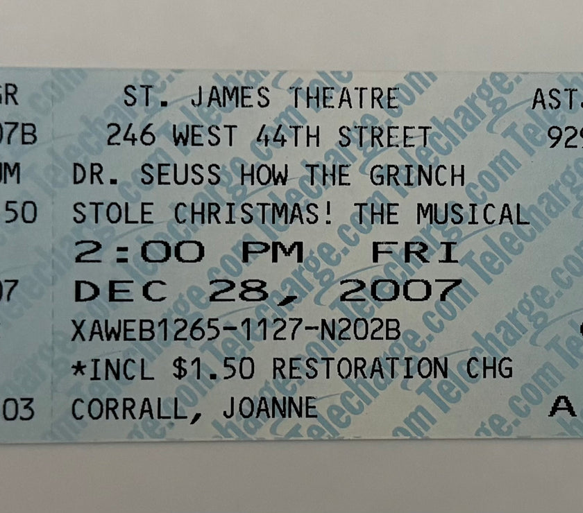 2007 Dr. Seuss, How the Grinch Stole Christmas! at the St. James Theatre on Broadway, December 28, 2007