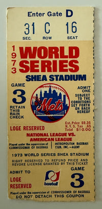 1973 World Series Game Three, Final Game Willie Mays