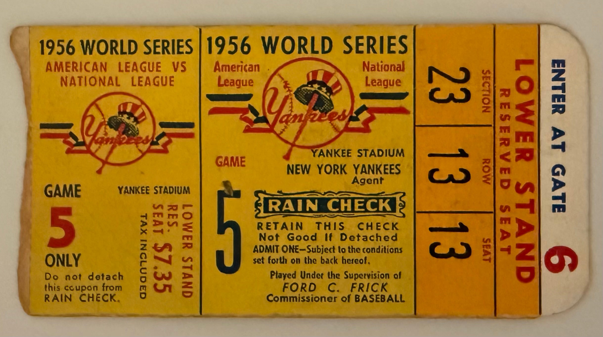 1956 World Series Game 5, Don Larsen Perfect Game